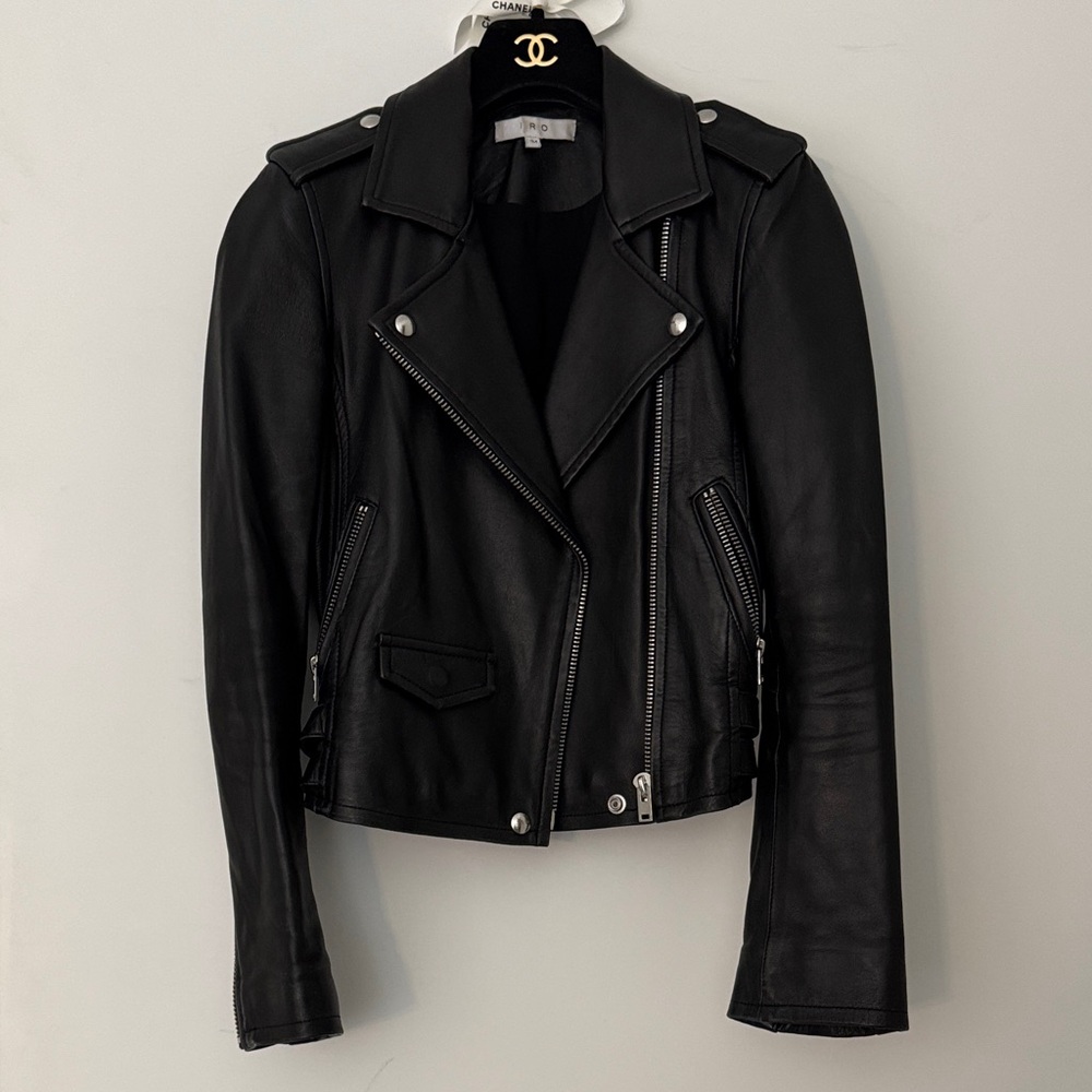 Iro Black Ashville Leather Jacket 34 (XS)